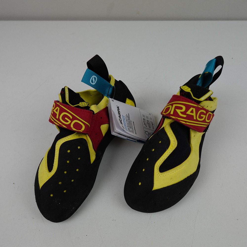 Scarpa Drago-Y Climbing Shoes Youth EU 36 US 4.5 Yellow Red Vibram Bouldering